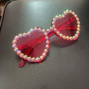Pink Lover Heart Shaped Sunglasses